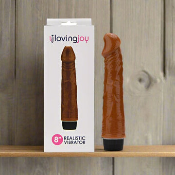 Loving Joy 7 inch Realistic Vibrator - Brown Dildos & Dongs My Amazing Fantasy